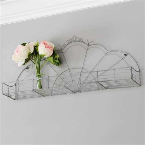 Galvanized Metal Wire Wall Shelf | Wire wall shelf, Galvanized metal ...