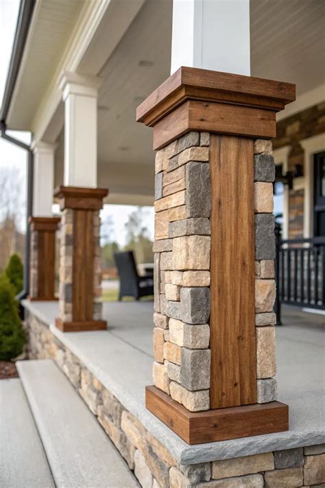 How to wrap front porch posts turn skimpy front porch posts into pretty ...