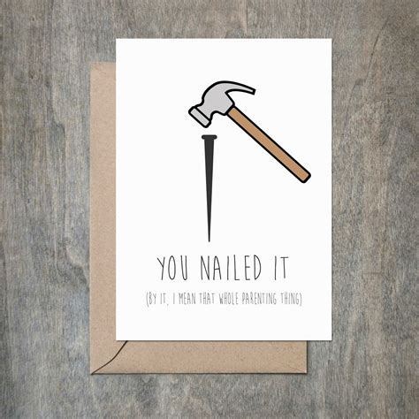You Nailed It. Funny Father's Day Card. Funny Dad Birthday Card ...