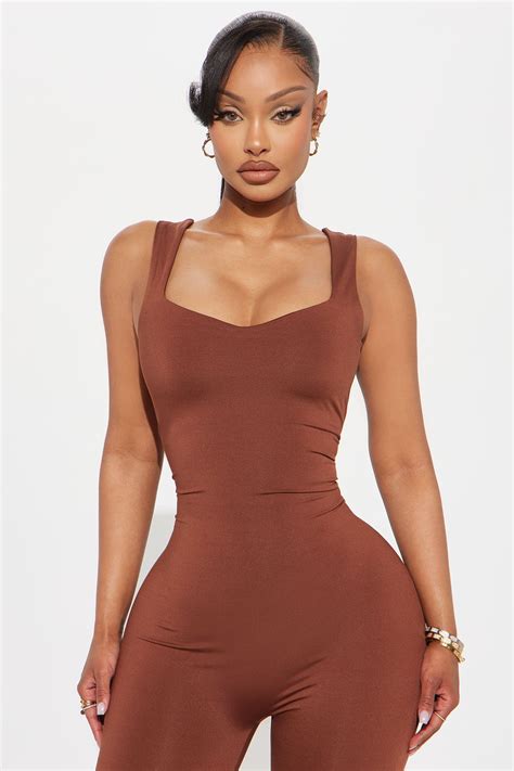 Veronica Tricot Jumpsuit - Chocolate | Fashion Nova
