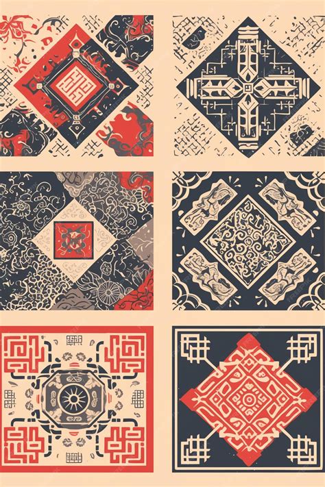 Traditional Patterns of Xining China | Premium AI-generated vector