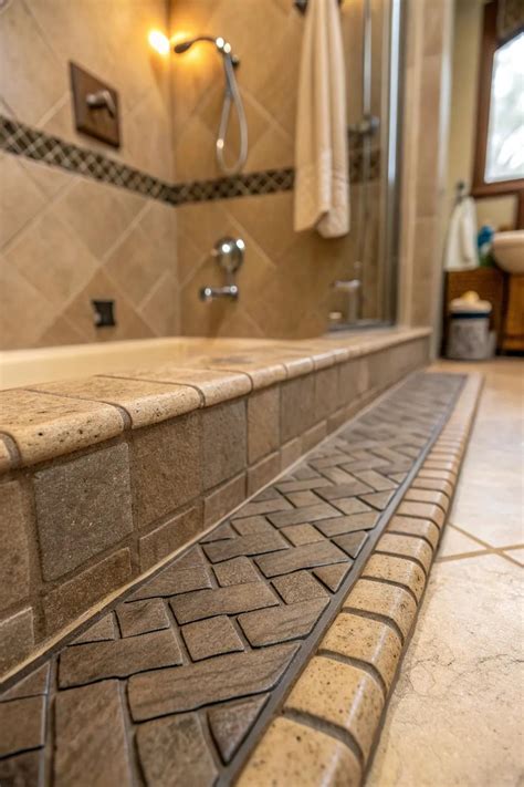 18+ Stylish Shower Curb Tile Ideas for Your Home - Heatherlight