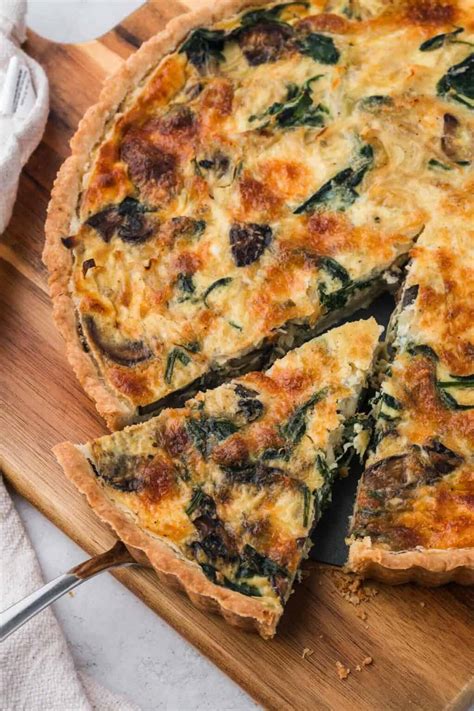 Spinach and Mushroom Quiche