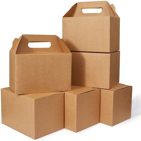 Happyhiram 30 CT 9x6x6 Large Box Lunch Boxes Cardboard Paper with ...