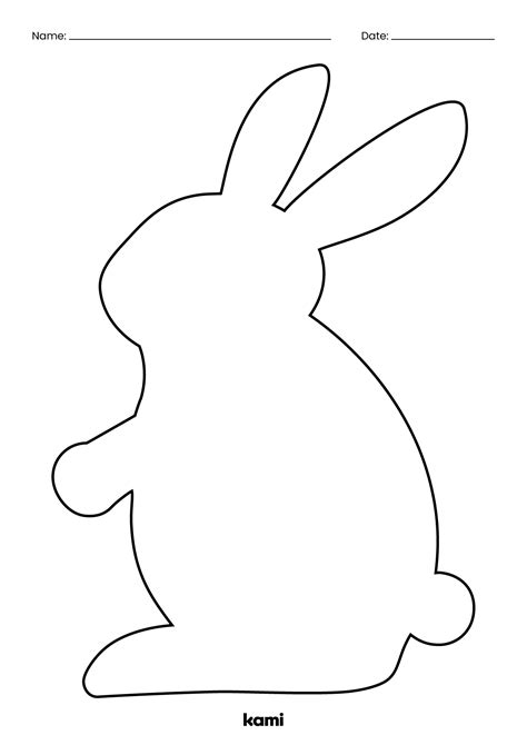 Easter Bunny Outline Easter Bunny Template | Decorating And Arts