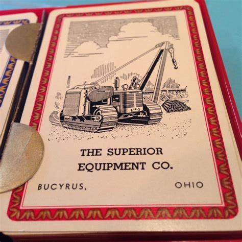 Vintage Card Deck With Case, Superior Equipment Company Bucyrus Ohio ...