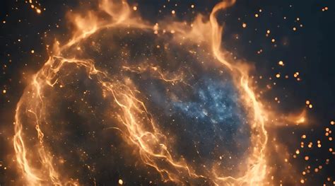 Fiery Cosmic Explosion Simulation Overlay For Space-Themed Video ...