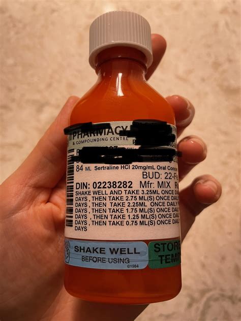 Weaning off Zoloft using compounded liquid form. Definitely easier to go slower and avoid ...