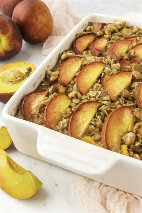 Easy Peach Baked Oatmeal Recipe - Blues Best Life