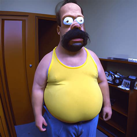 Homer Simpson Portrait · Creative Fabrica