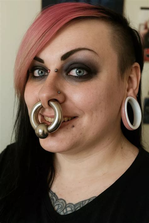 Beauties with strong personality and expression and stretched septum rings from 8g (3.2mm). Feel ...