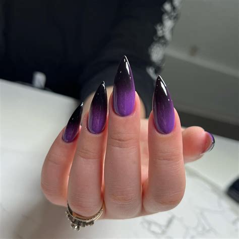 Purple And Black Ombre Stiletto Nail : 22 Latest Black And Purple Nail ...