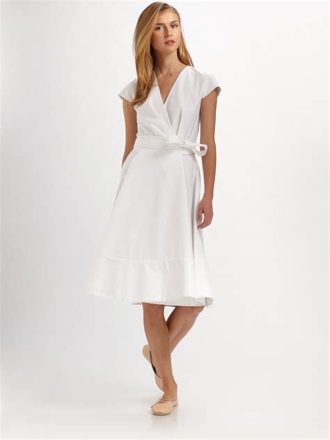 Lyst Kay Unger Cotton Eyelet Dress in White