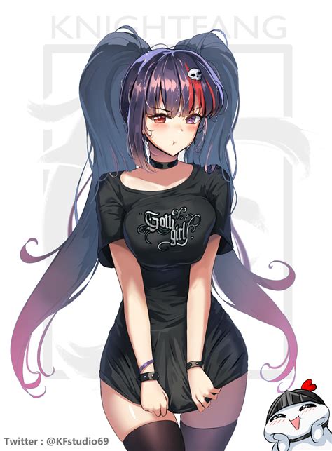 OC Goth anime girl by KnightFangHentai on DeviantArt