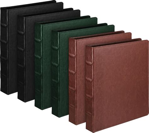 Amazon.com : Fulmoon 6 Pcs 3 Ring Leather Binders Vintage Hardback ...