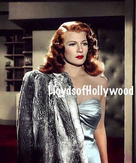 Rita Hayworth as Gilda Beautiful and Glamorous in Low Cut Dress Color ...
