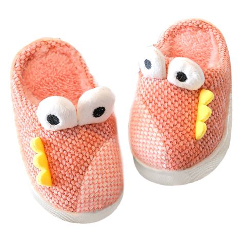 JDEFEG Toddler Girl Slippers Size 13 Kids Dinosaur Slippers for Girls ...