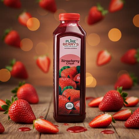 Strawberry Fruit Crush (750ml) – Pure Berrys