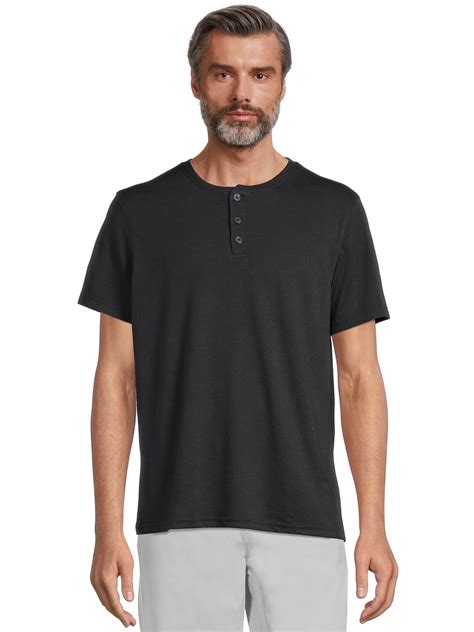 George Men's Henley Tee with Short Sleeves - Walmart.com