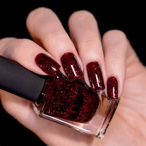 ILNP Bitten - Deep Blood Red Jelly Shimmer Nail Polish