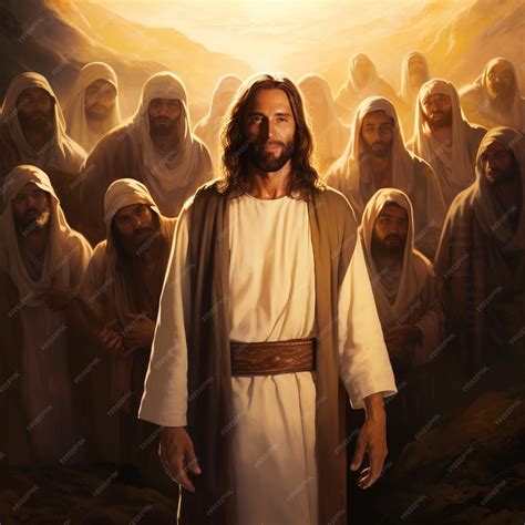 Jesus Christ with his disciples | Premium AI-generated image