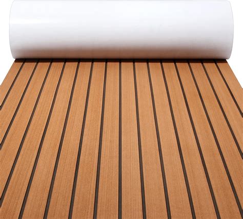 Teak Eva Foam Flooring for Boats 240x90cm, Self Adhesive Marine Floor ...