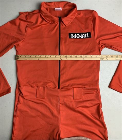 Spirit Halloween Ladies Inmate Prisoner Costume Jumpsuit Coveralls Only ...