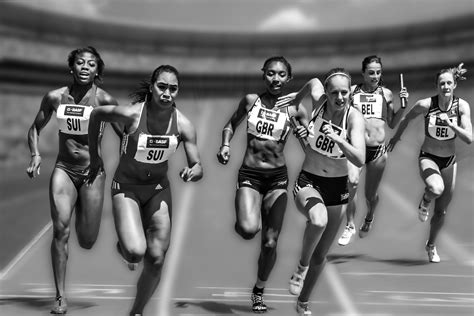 Free Images : black and white, sport, run, stadium, competition, team ...