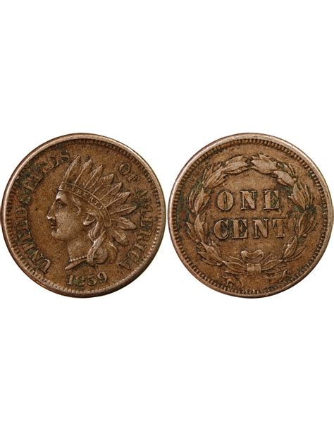 USA - 1 CENT "Indian Head" 1859 PHILADELPHIE, Cupro-nickel , TB+ ...