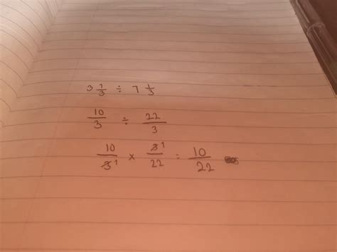 what is the answer in 3 1/3 divided in 7 1/3 - Brainly.ph