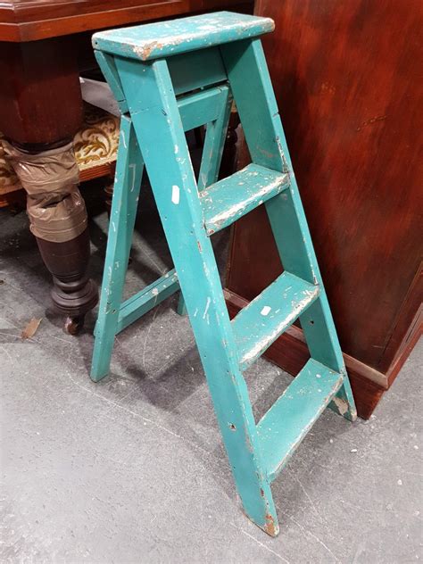 Lot - Wooden Step Ladder