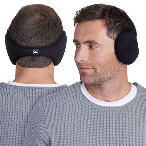 Ear Muffs For Men FabSeasons Black Headwear Faux Fur Ear Muffs / Ear