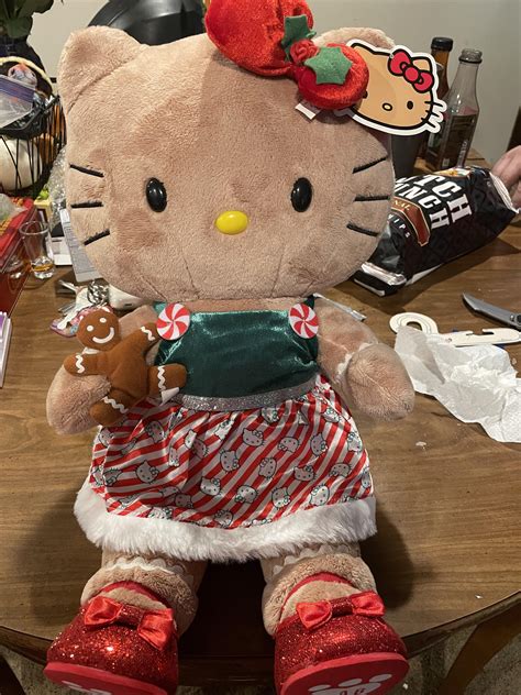 Here is my Gingerbread Hello Kitty Build A Bear with the new Christmas ...