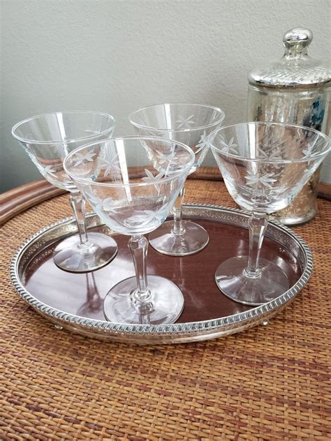 Vintage Coupe Glasses, Libbey Candlelight, Cocktail Glass, Martini ...