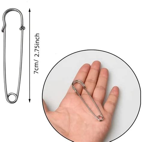 10 pcs Large Safety Pins, Heavy Duty Blanket Pins Bulk Steel Spring ...
