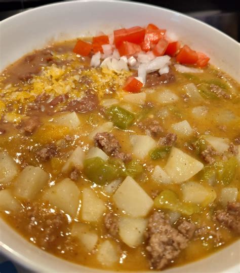 Green Chile Ground Beef and Potato Stew - Easy DIY Recipes | Green ...