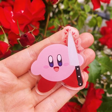 Kirby Knife Meme Acrylic Pin - Etsy