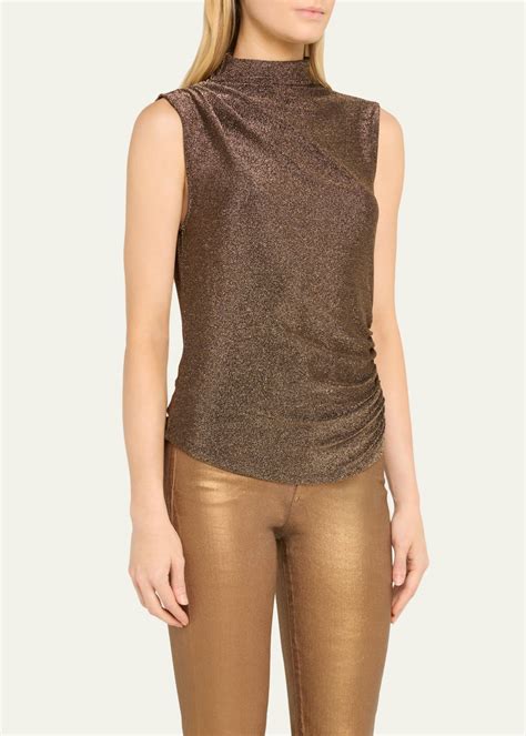 Veronica Beard Mylie Sleeveless Metallic Top - Bergdorf Goodman