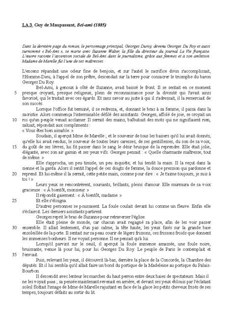 LA 3 Maupassant Bel-ami - LA 3 Guy de Maupassant, Bel-ami (1885) Dans la dernière page du roman ...