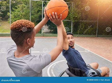 Sports Player, Wheelchair Basketball or People Shooting, Defence and ...