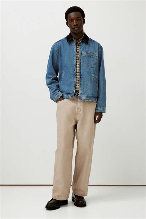 Baggy Canvas Pants - Beige - Men | H&M US