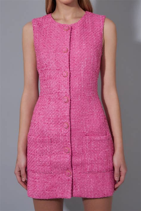Sleeveless Tweed Mini Dress | Stylish work attire, Sleeveless shift ...