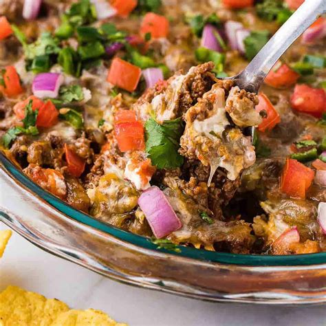Easy Beef Taco Dip