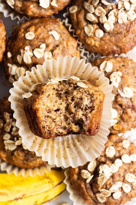Healthy Banana Oatmeal Muffins - iFoodReal.com