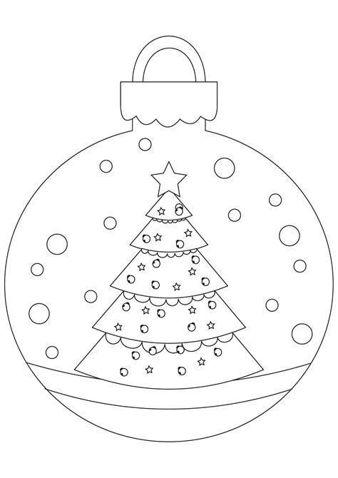 Christmas Ornaments To Color - 10 Free PDF Printables | Printablee