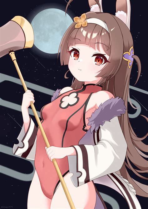 slumpa azur lane ping hai (azur lane) animal ears asian clothes bunny ears bunny girl loli ...