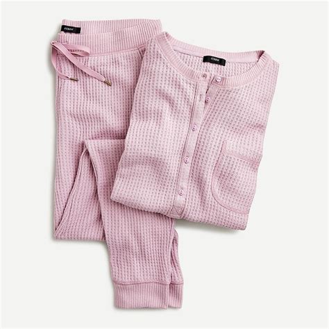 Supercozy Waffle Henley Shirt Pajama Set