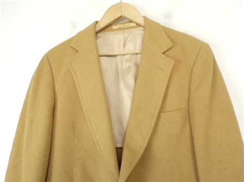 Vintage Mens Wool Sport Coat, 1970s Mens Size 38 Tan Sport Coat, Tan ...