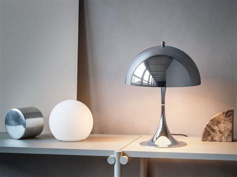 Verner Panton 'Panthella 250' LED Table Lamp in Chrome for Louis ...