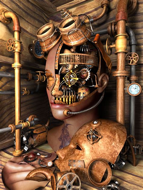 Photoshop Design by fnsb13 | Robots steampunk, Art steampunk, Oeuvre ...